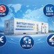 SunLith Energy BESS certifications infographic showing UL IEC CE BIS and UN38.3 standards for battery energy storage systems