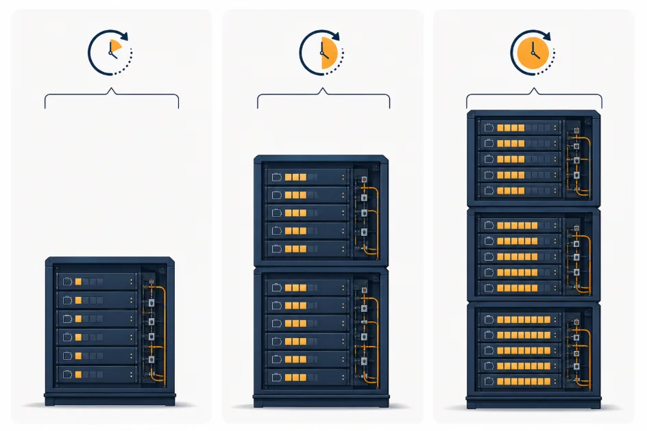battery-storage capacity-required-for-1-to-3-days-of-100kwb-backup - SunLith Energy SunLith Energy Battery storage capacity required for 1 to 3 days of 100kW backup