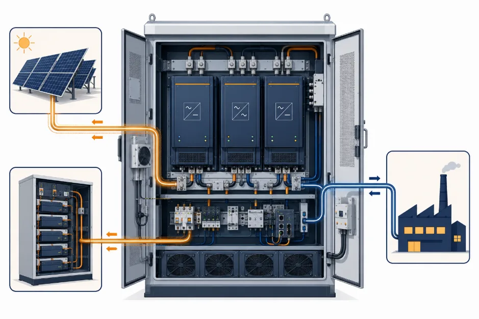 pcs-inverter-sizing-for-a-100kw-continuous-load-bess - SunLith Energy SunLith Energy PCS and inverter sizing for a 100kW continuous Load BESS