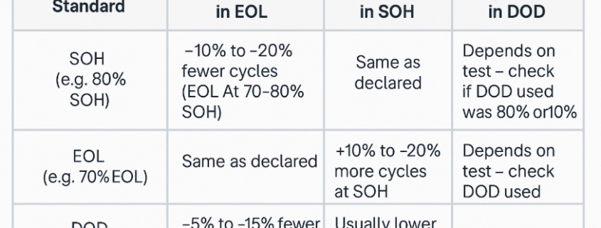 Battery Cycle Standards