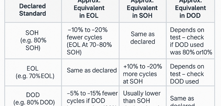 Battery Cycle Standards
