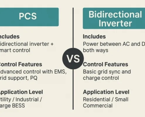Bidirectional Inverter vs PCS
