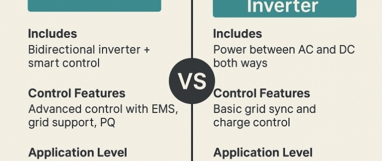Bidirectional Inverter vs PCS