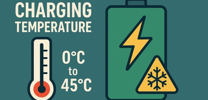 Charging temperature for batteries