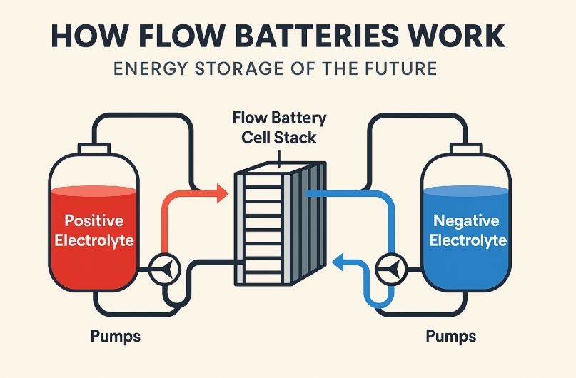 Flow Battery Long Duration Energy Storage (LDES)