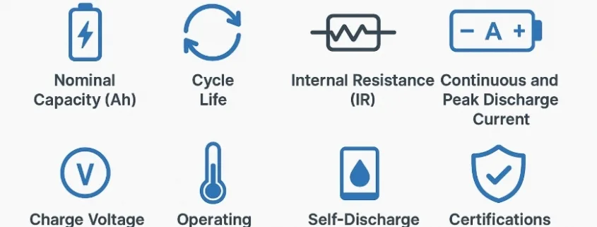iFePO4 datasheet metrics
