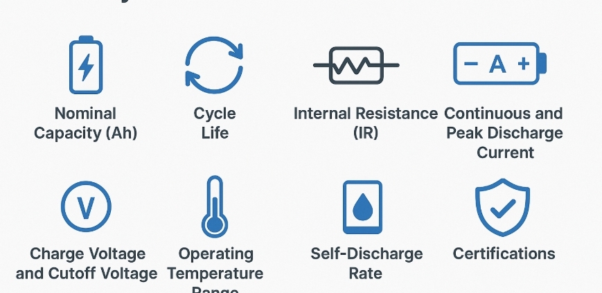 iFePO4 datasheet metrics