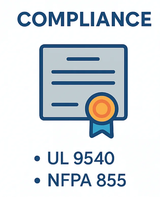 C&I BESS safety standards (compliance)