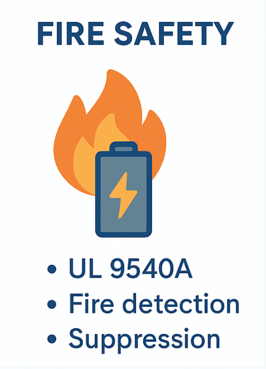 C&I BESS safety standards (Fire Safety)