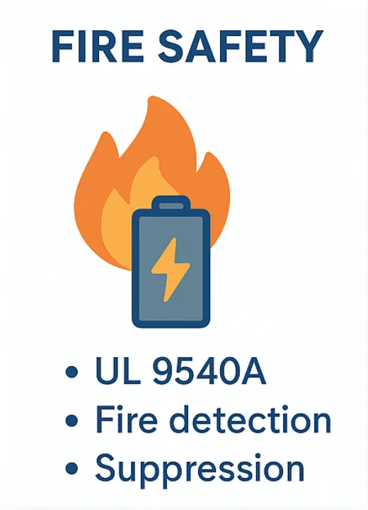 C&I BESS safety standards (Fire Safety)