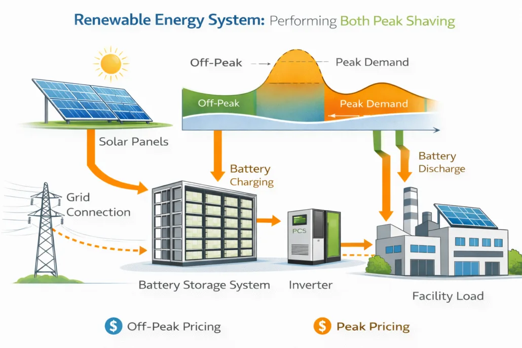 Battery Energy Storage System for Peak Shaving and Load Shifting