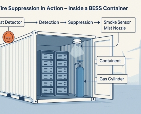 What is the Purpose of a Fire Suppression System in BESS?