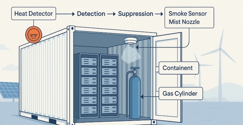 What is the Purpose of a Fire Suppression System in BESS?