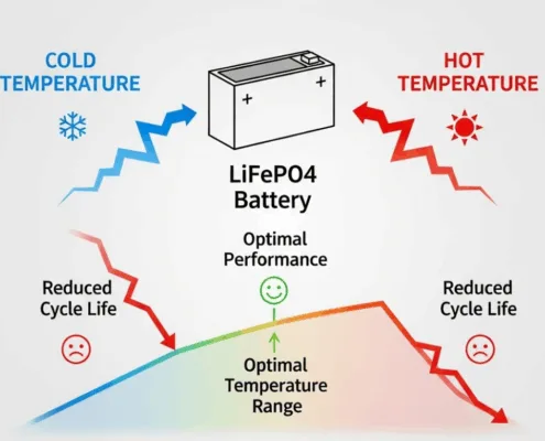Impact of Temperature on LiFePO₄ Batteries Cycle Life