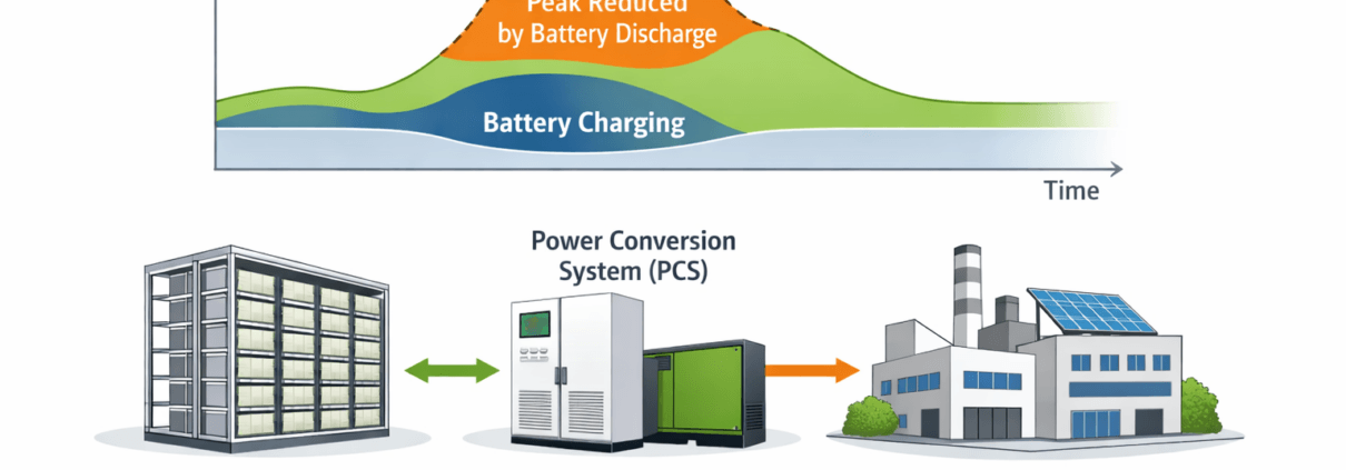 peak-shaving-energy-storage-system - SunLith Energy SunLith Energy peak shaving energy storage system reducing electricity demand spikes