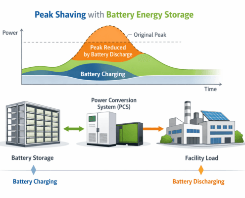 SunLith Energy peak shaving energy storage system reducing electricity demand spikes