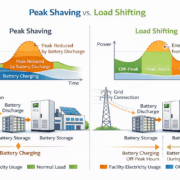  SunLith Energy peak shaving vs load shifting energy management comparison diagram