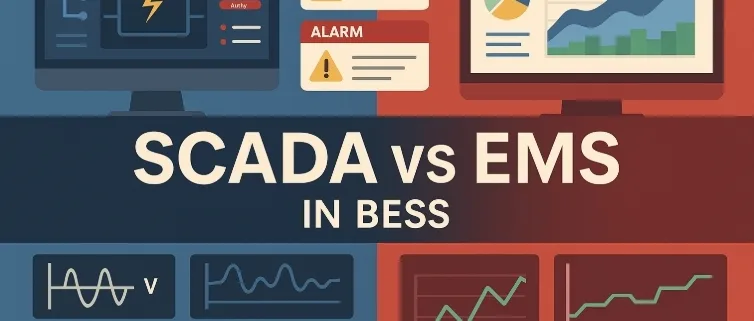 SCADA vs EMS in BESS – Key Differences and Applications in Battery Energy Storage