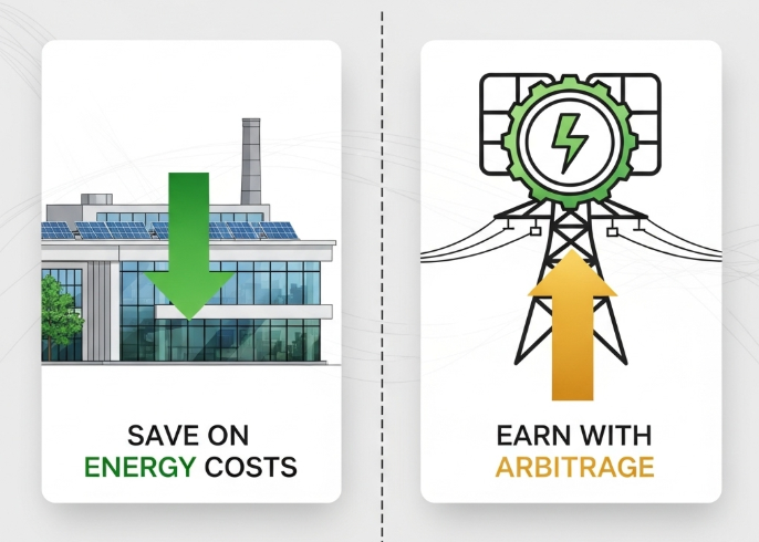 Cost Savings vs. Revenue from Energy Arbitrage