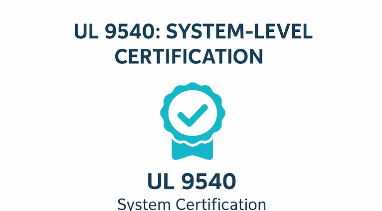 UL-9540 - SunLith Energy SunLith Energy UL 9540 certification