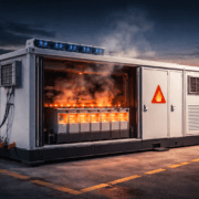  SunLith Energy UL 9540A test method overview showing battery fire propagation evaluation process