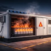 SunLith Energy UL 9540A test method overview showing battery fire propagation evaluation process