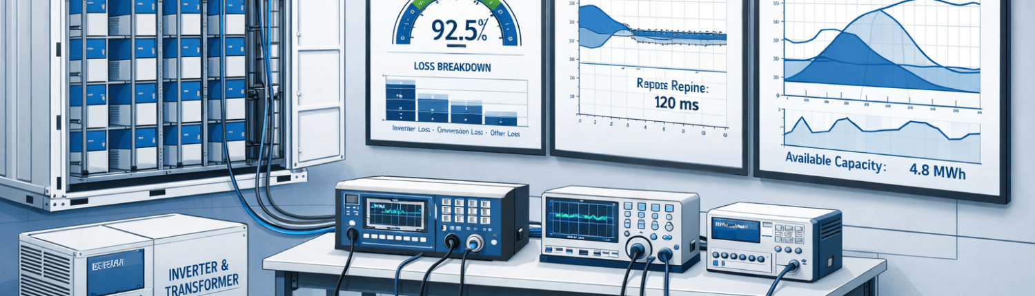  SunLith Energy IEC 62933-2 ESS performance testing of electrical energy storage systems showing efficiency and capacity benchmarks
