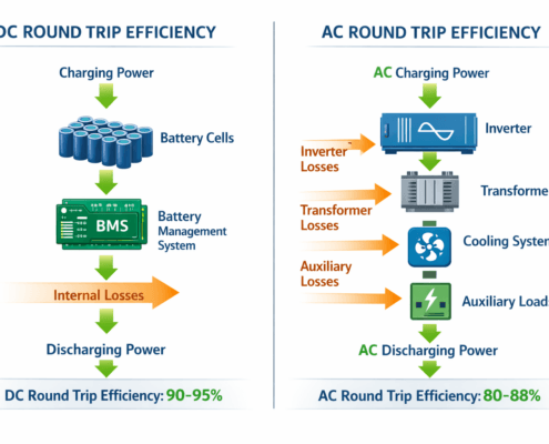 DC vs AC energy efficiency comparison - SunLith Energy SunLith Energy AC vs DC round trip efficiency comparison in battery energy storage systems