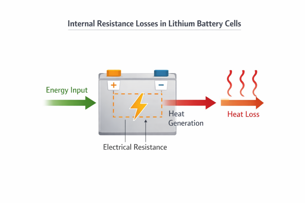 battery internal resistance energy loss diagram