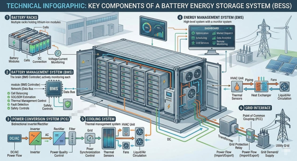 Key Components of Battery Energy Storage Systems