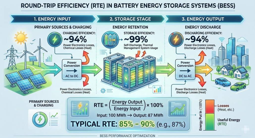 Battery Energy Storage System Efficiency