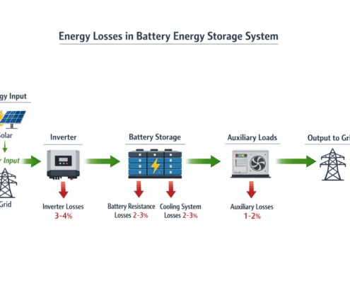 Energy Storage Losses in BESS Systems - SunLith Energy SunLith Energy energy storage losses in battery energy storage system diagram