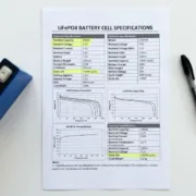 SunLith Energy LiFePO4 battery spec sheet with key sections highlighted for buyers