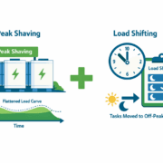  SunLith Energy peak shaving and load shifting combined strategy diagram for commercial and industrial energy cost reduction