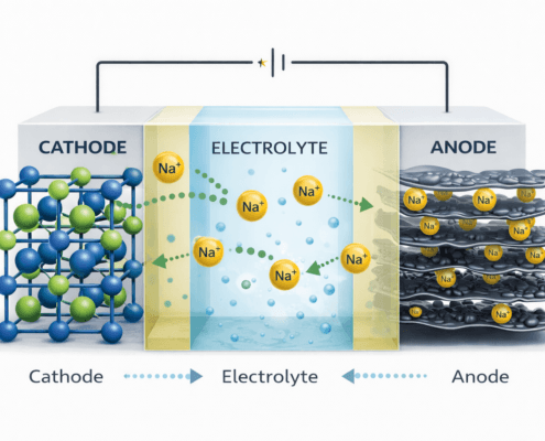 SunLith Energy sodium ion battery structure diagram showing components
