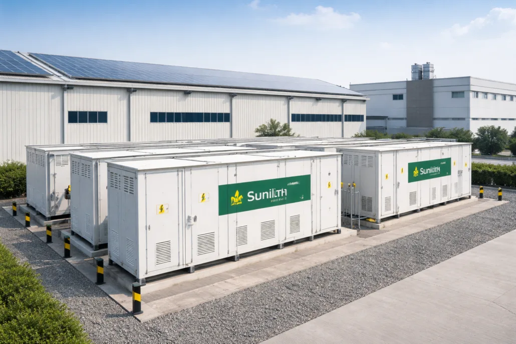 Sunlith Energy commercial battery storage system installed at Indian industrial facility to reduce demand charges