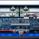  SunLith Energy BMS circuit board displaying SOC percentage — illustrating how battery management system SOC estimation works in a LiFePO4 BESS