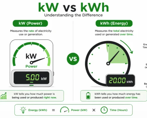 kWh vs kW Explained - SunLith Energy SunLith Energy kWh vs kW explained difference between power and energy