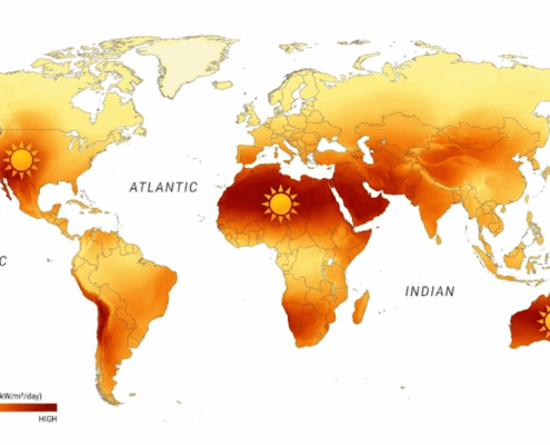  SunLith Energy Peak sun hours map showing solar irradiance by location