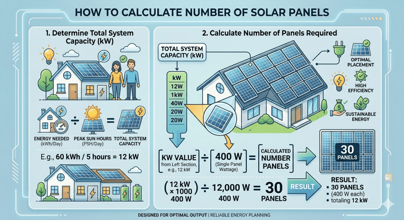 Panel Count Energy Storage Calculation Guide: Battery & Solar Sizing