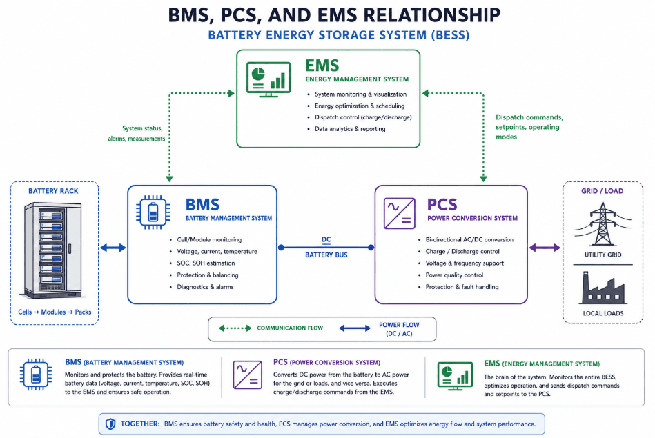 3S Framework Diagram - SunLith Energy EMS Architecture and the 3S Framework in SunLith BESS