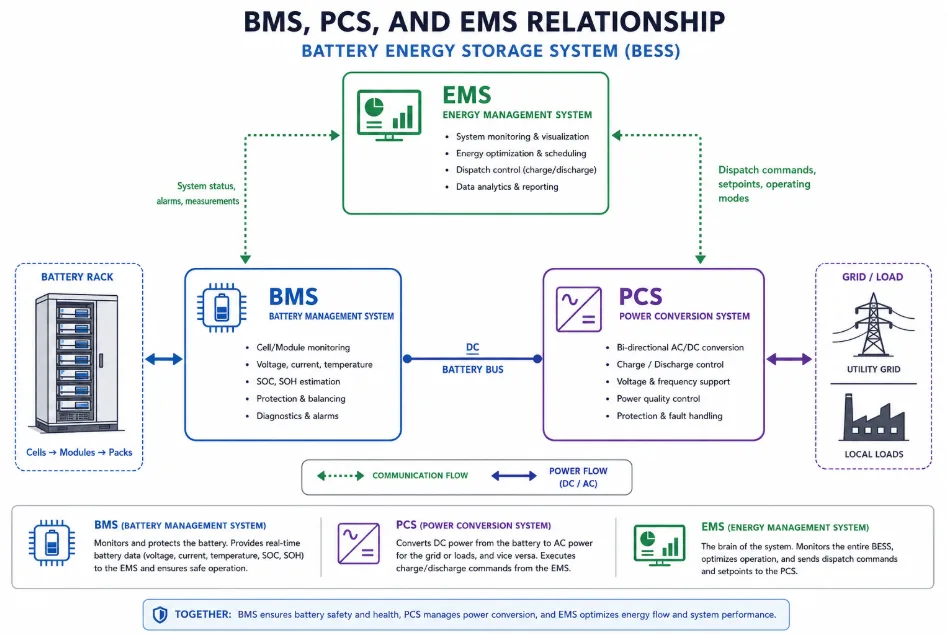 EMS Architecture and the 3S Framework in SunLith BESS