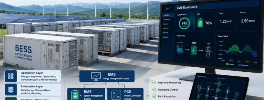 EMS architecture in utility-scale battery energy storage system