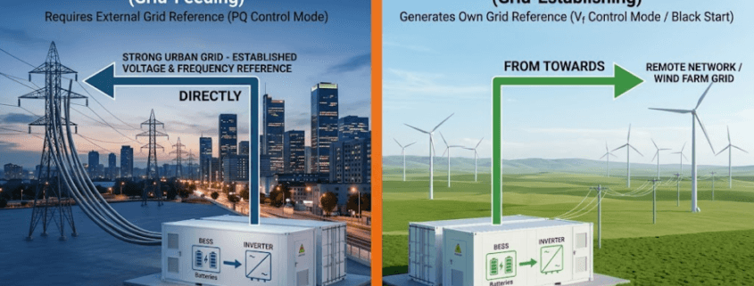 SunLith Energy Grid forming vs grid following BESS side-by-side architecture comparison