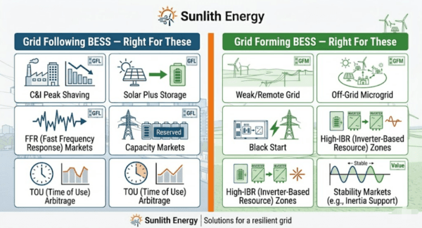 Grid Forming vs Grid Following BESS Guide - SunLith Energy