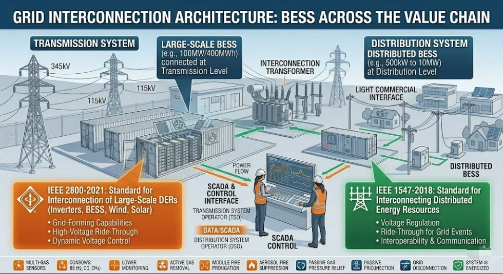 IEEE 1547 and IEEE 2800 ESS codes and standards for BESS interconnection