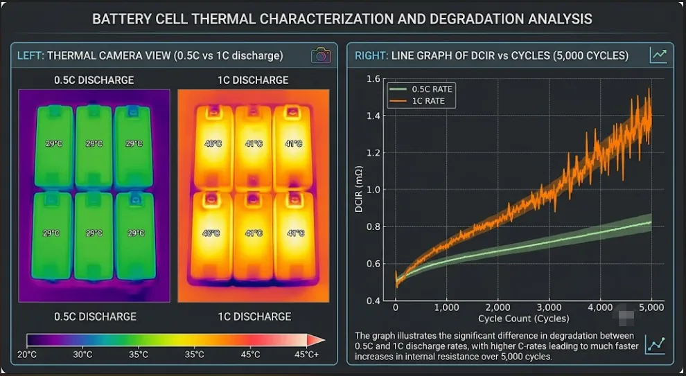 Thermal illustration and DCIR curve
