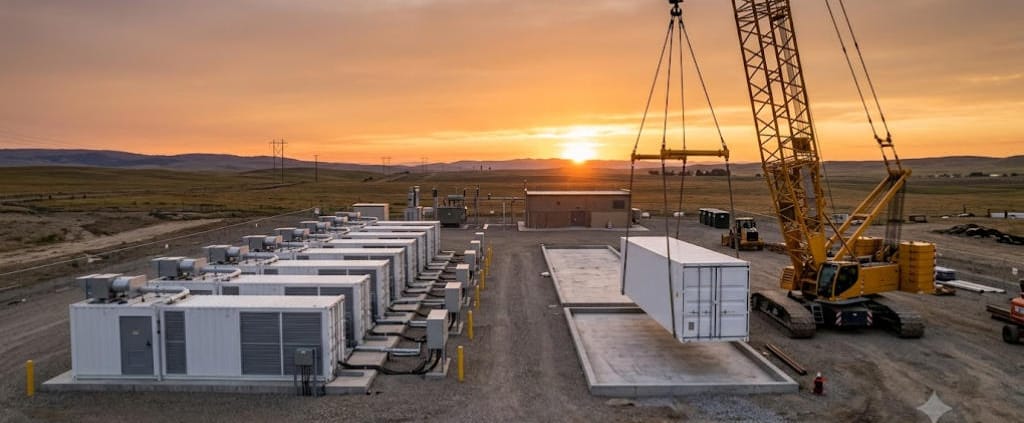 SunLith Energy BESS augmentation guide showing a battery storage site adding new racks mid-life