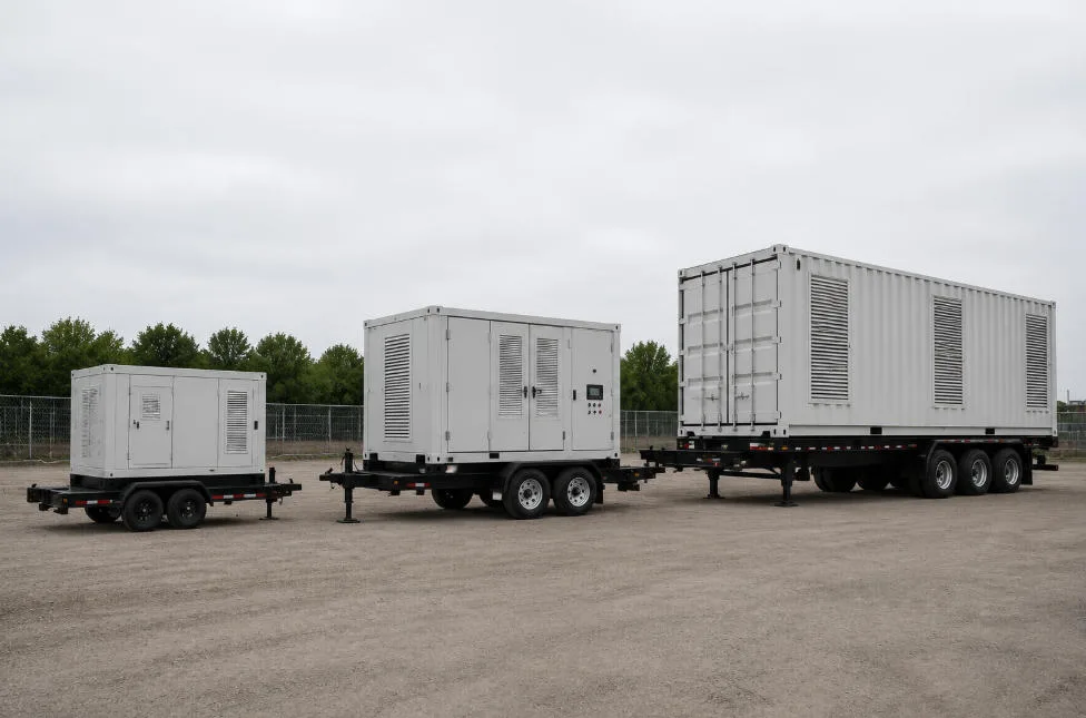 Mobile BESS chassis options from compact flatbed to container semi-trailer