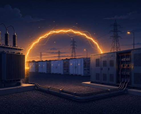 SunLith Energy PCS overvoltage protection coordination between transformer and inverter at a BESS site
